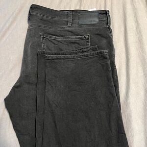 Mavi Jeans Mens Matt Relaxed Straight Leg Black Denim Pants Size 46x30